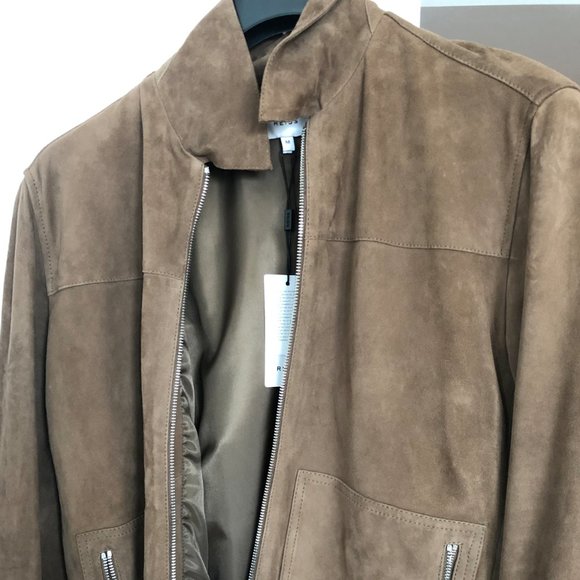Reiss Suede Leather Zip Jacket - Picture 5 of 7